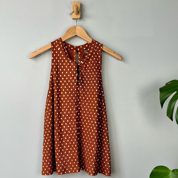 Anthropologie Polkadot High Neck Blouse - Picture 4 of 7
